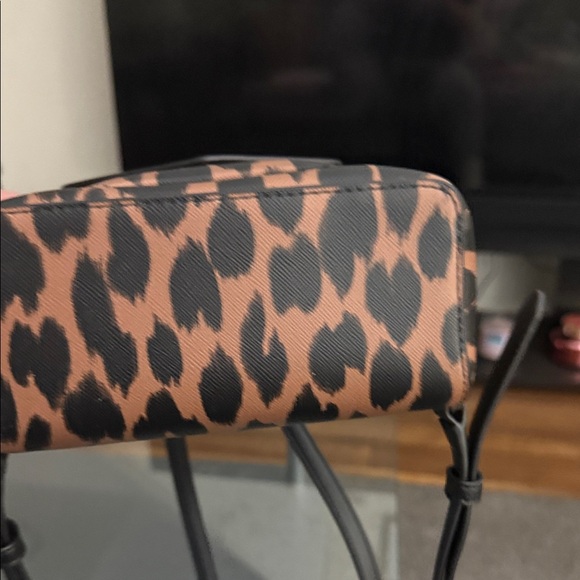 Kate Spade Leopard Print Backpack with Black Accents - Picture 4 of 5